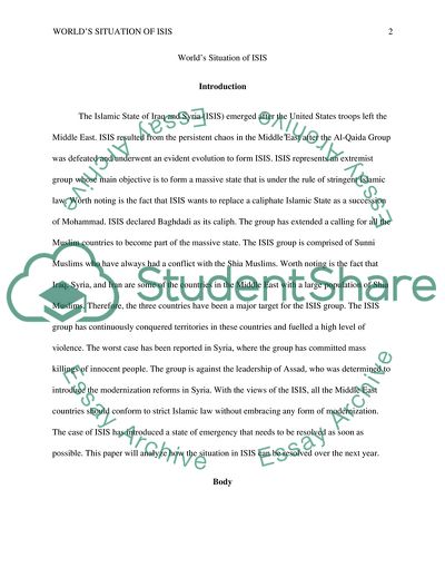 Need for the USA to Develop Strategies for the Islamic State