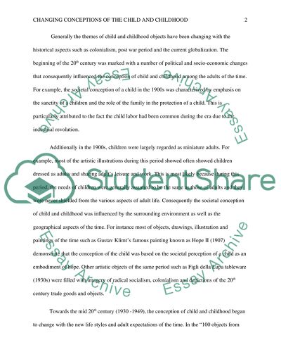 Changing Conceptions of Child and Childhood