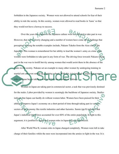 The changing role of women in Japanese history