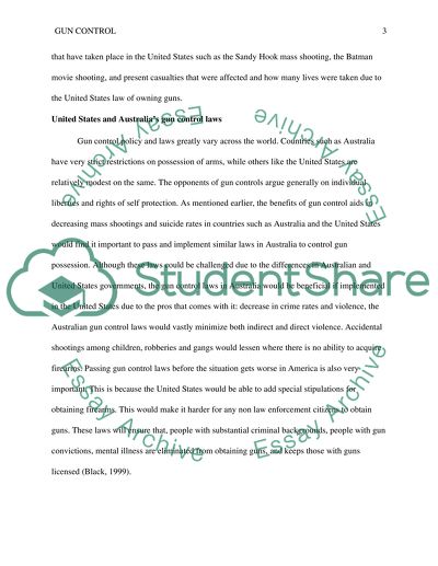 United States and Australias Gun Control Laws