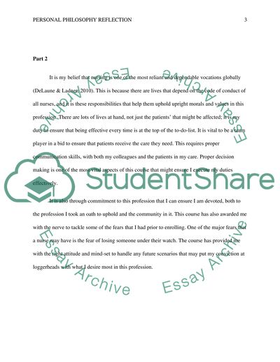 Personal philosophy reflection