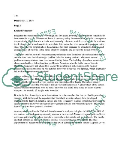 Changes In School Security Policies