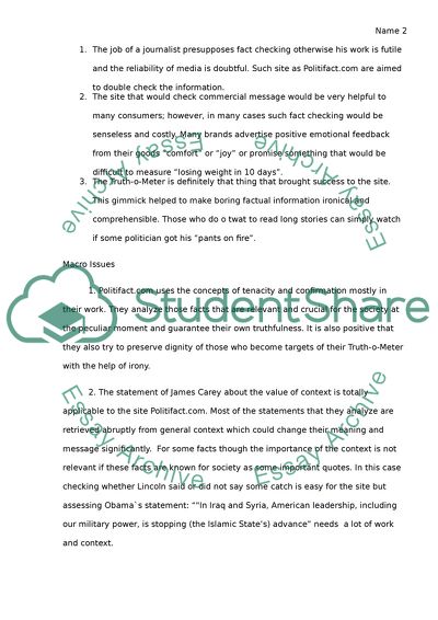Micro, Midrange and Macroissues: Polifact
