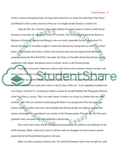 The Direct Cause of the Second World War