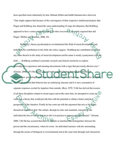 Social And Developmental Psychology: Testing Kohlbergs Theory on Moral Development