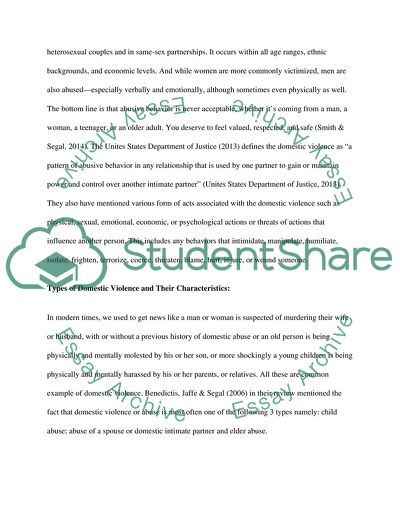 Domestic Violence and Legal Implication