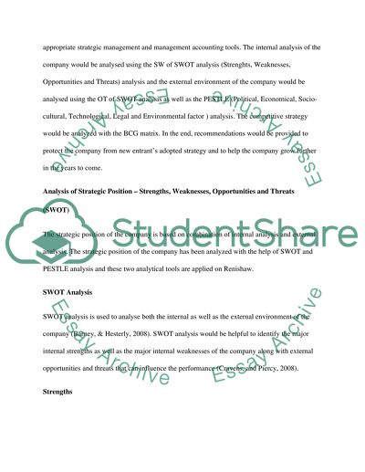Strategic Management Accounting - Renishaw