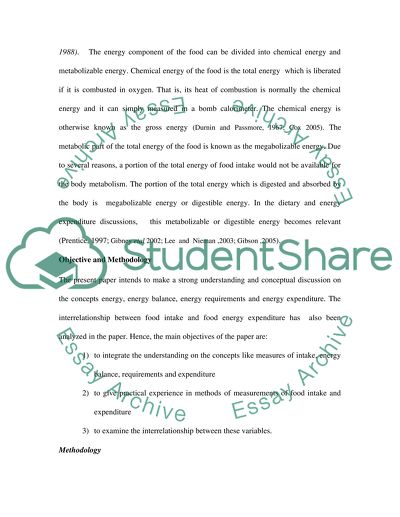Nutritional Assessment Report