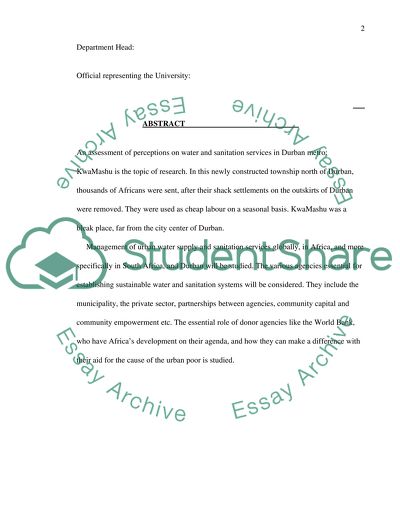 Research topics in water supply and sanitation picture