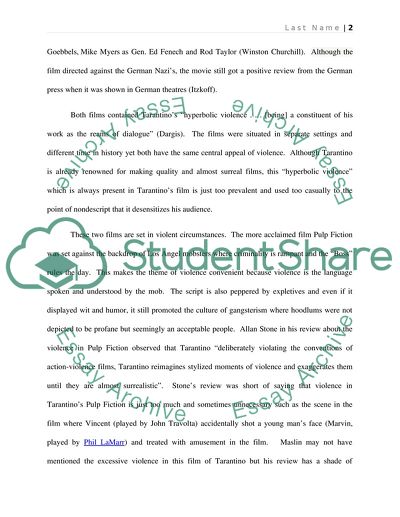 Prevalence of Violence in Quentin Tarantinos Movies