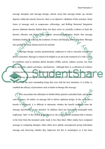 The benefits of Massage on depression and anxiety