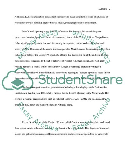 African American Artist outline