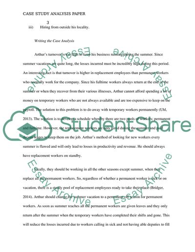 Case Study Analysis Paper