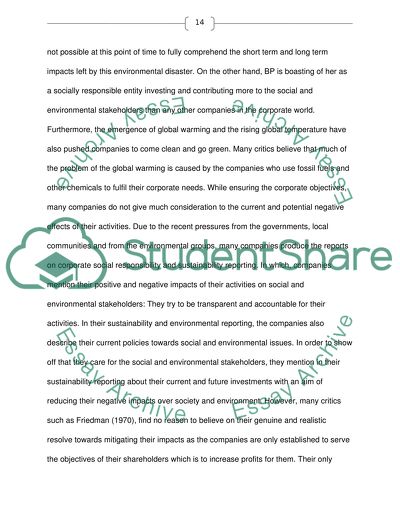 Social and Environmental Accounting