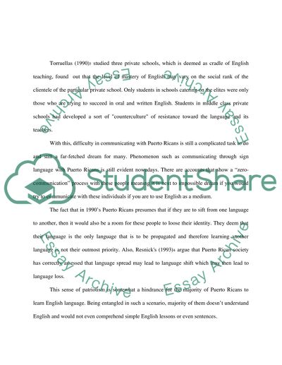 English Language in Puerto Rico