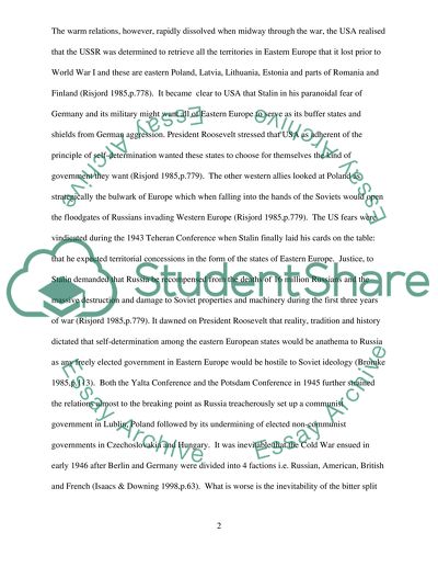 The US foreign policy from 1945-1991