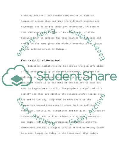 Marketing Improvement of Politics