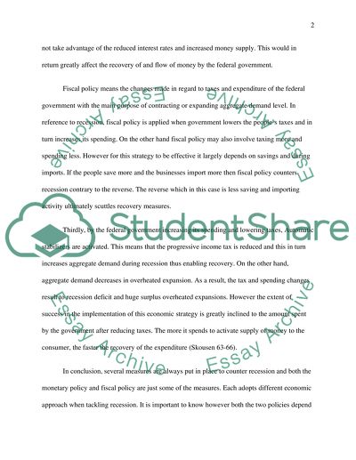 Analyze the impact of recession and recovery on a countries public finances