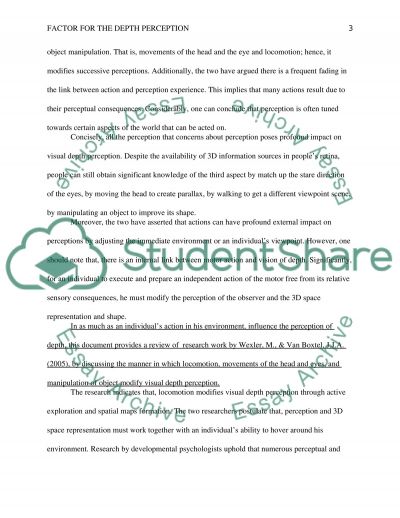 Essay on perception