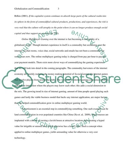 Globalization and Commodification