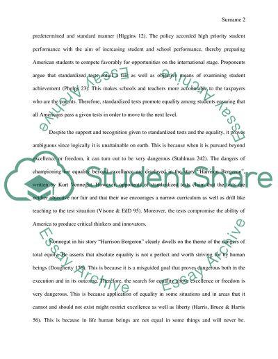 The Support and Recognition Given to Standardized Tests