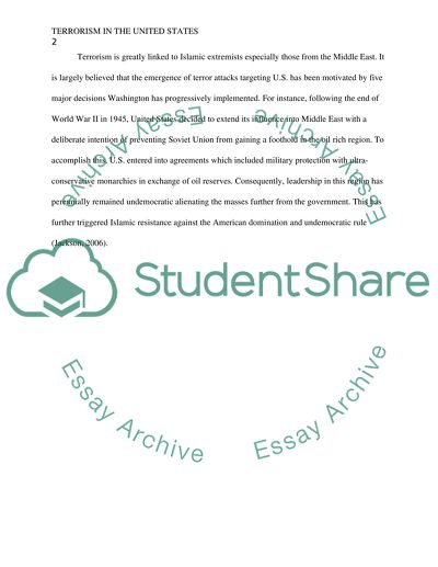 Terrorism in the United States