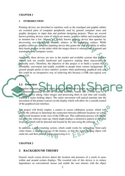 A Usb-camera Based Pointing Device
