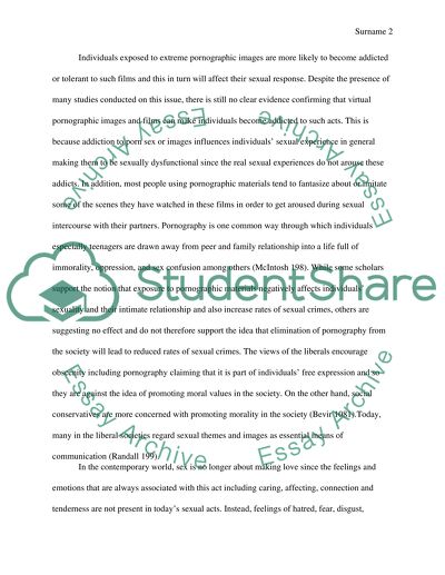 Pornography and Its Impacts on Sexuality Today