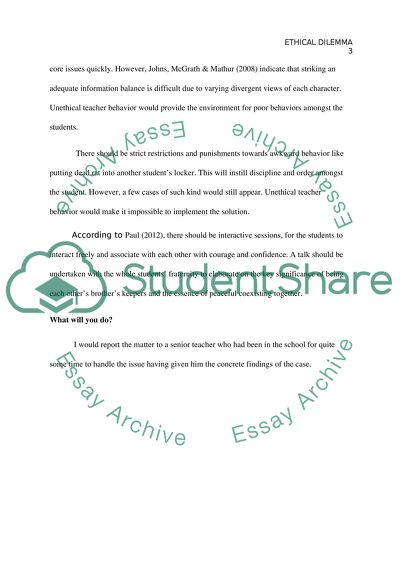 The Consequences of Unethical Teacher Behavior