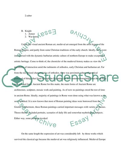 Art of Medieval Europe and Rome