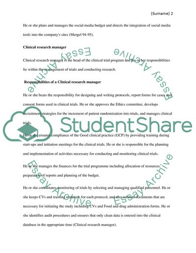 Social Media Director, Clinical Research Manager