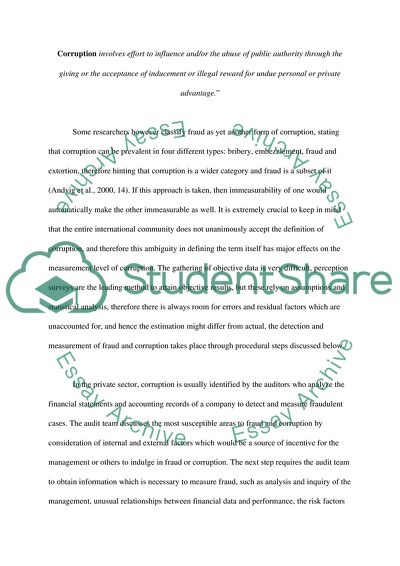 Corruption in the Private Sector