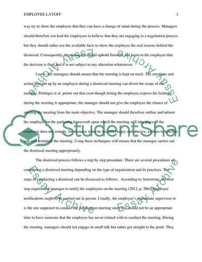 Correct Employee Layoff to Avoid Adverse Effects for the Company