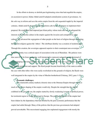 An Analysis of the Hamidian State during the Hamidian Era in Economic Change Perspective