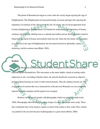 Romanticism and Realism