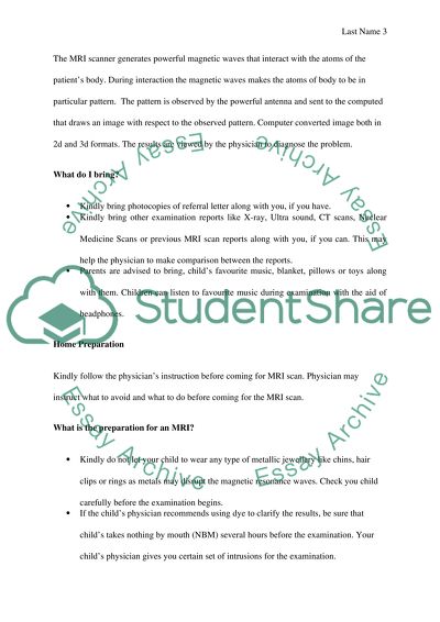 What not to do before an mri image