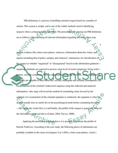 The Psychological Explanations for all Lees Dastard Acts