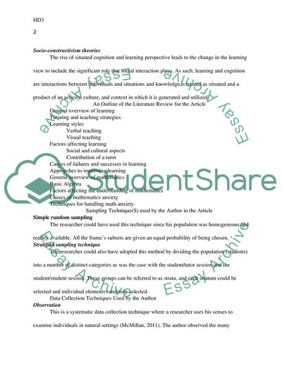 Theories Supported the Constructs of the Article