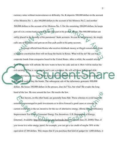 Money Laundering and Abusive Tax Havens