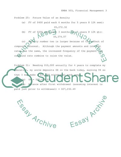 Financial Management Problems and case #6