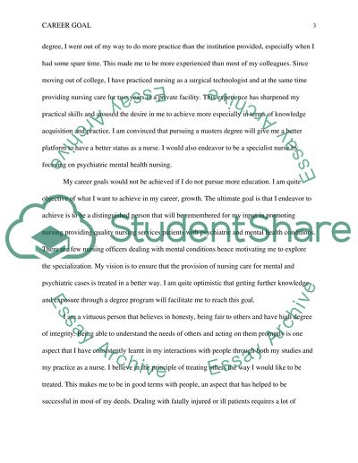 essay on personal career objectives