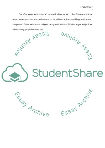 Elections in United States and Obama s Leadership