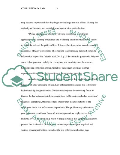 Corruption in Law Enforcement