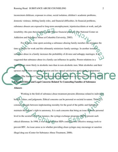 Substance Abuse Counseling Family Roles and Dynamics