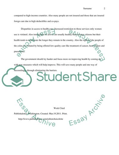 Health care system failure in U.S