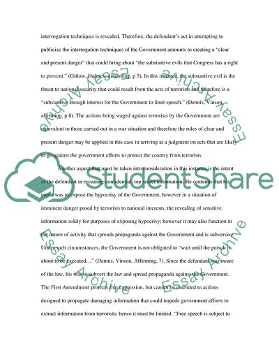 The Application of First Amendment Rights