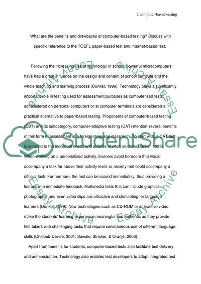 Benefits and Drawbacks of Computer-based Testing