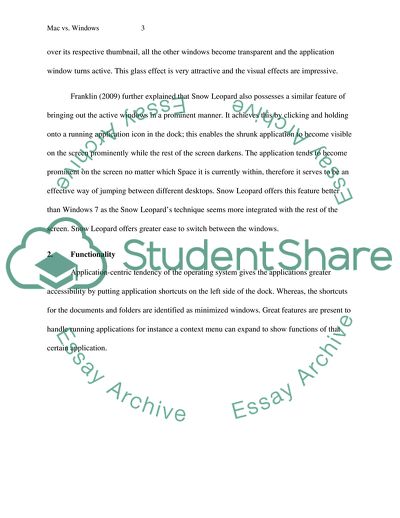 Mac OS versus Windows OS