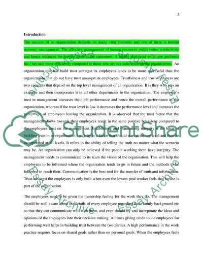 To What Extent Is Employees Trust in Management the Key to the Effectiveness of High Performance Work Practices