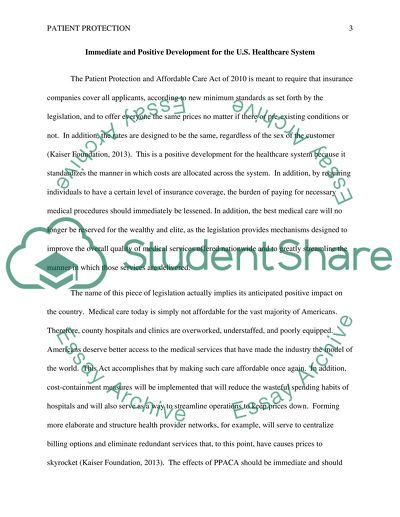 Patient Protection and Affordable Care Act of 2010